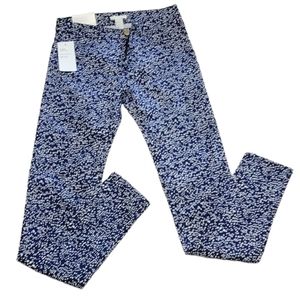 H&M Blue White Super Stretch High Elasticity‎ Skinny Pants Size 8